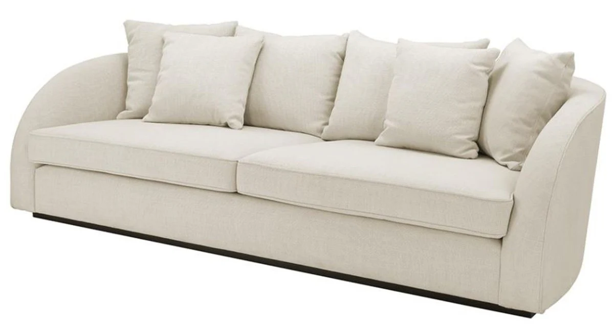 Luxury hotel sofa natural color 255 x 91 x H. 72 cm - designer collection