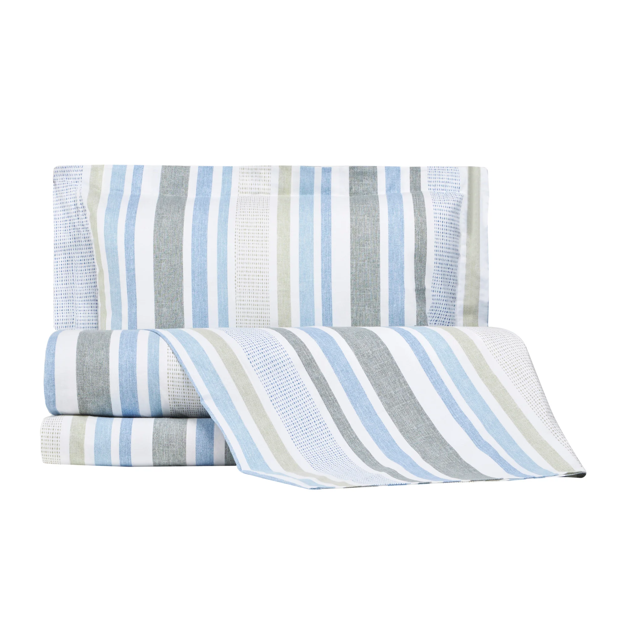 Completo Lenzuola In Flanella Crans 155X200 Blu Mirabello