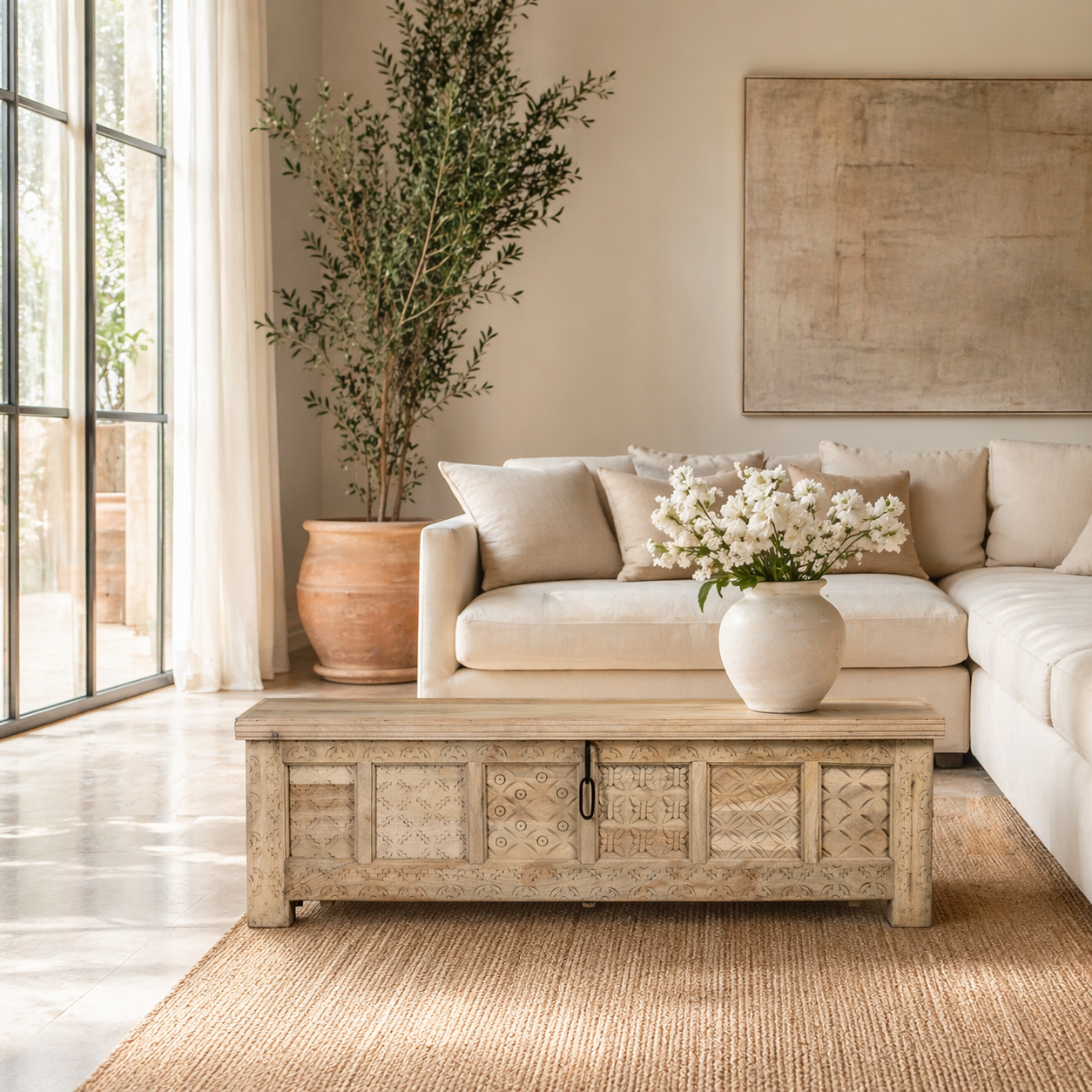 Adhira - Mangohouten salontafel 150cm