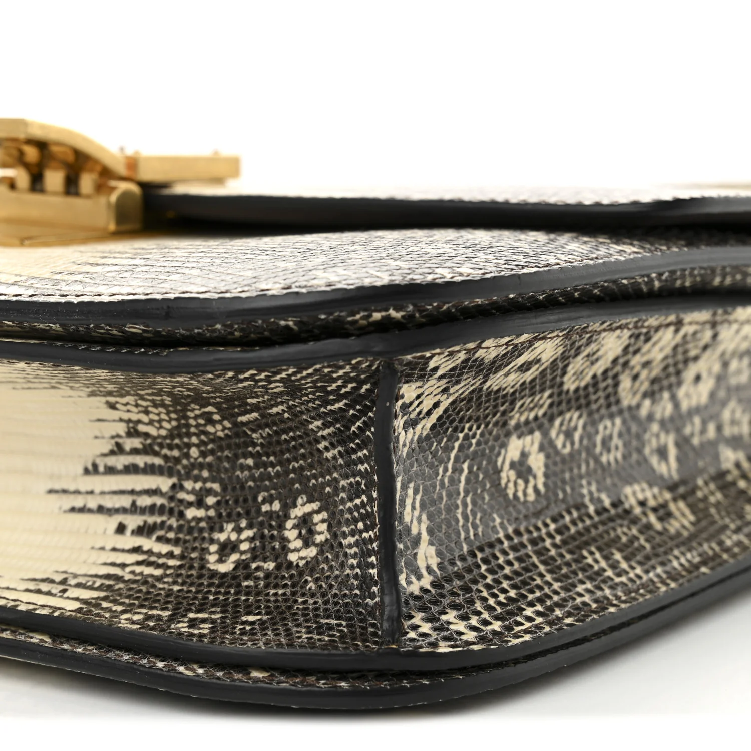 Lizard Medium Classic Box Flap Bag Natural - Top Club