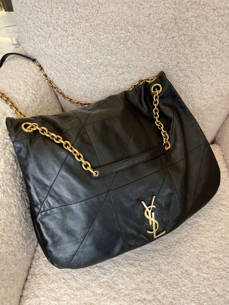 YSL SAINT LAURENT Chain Leather Shoulder Bag - Top Club