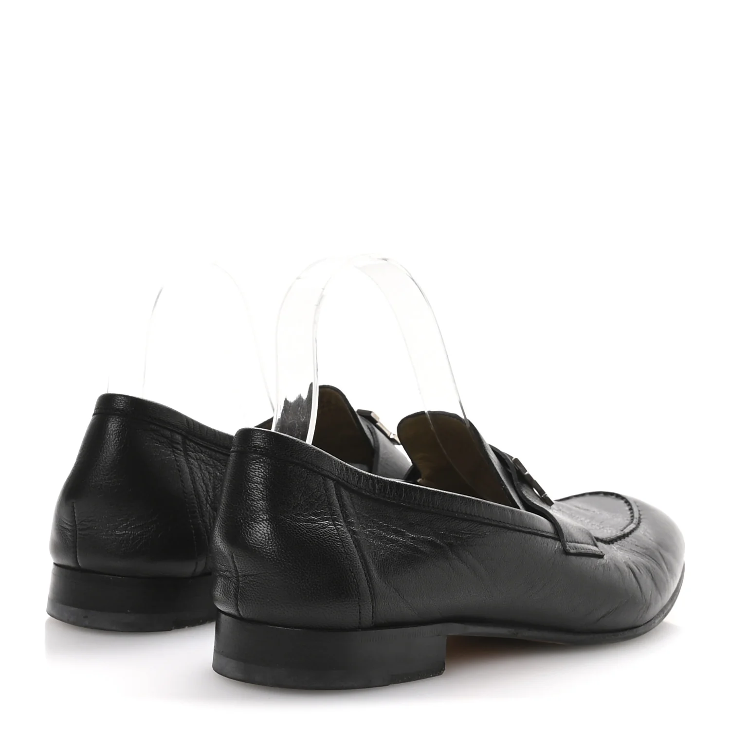 Goatskin Men's Paris Loafers 42 Black - Top Club