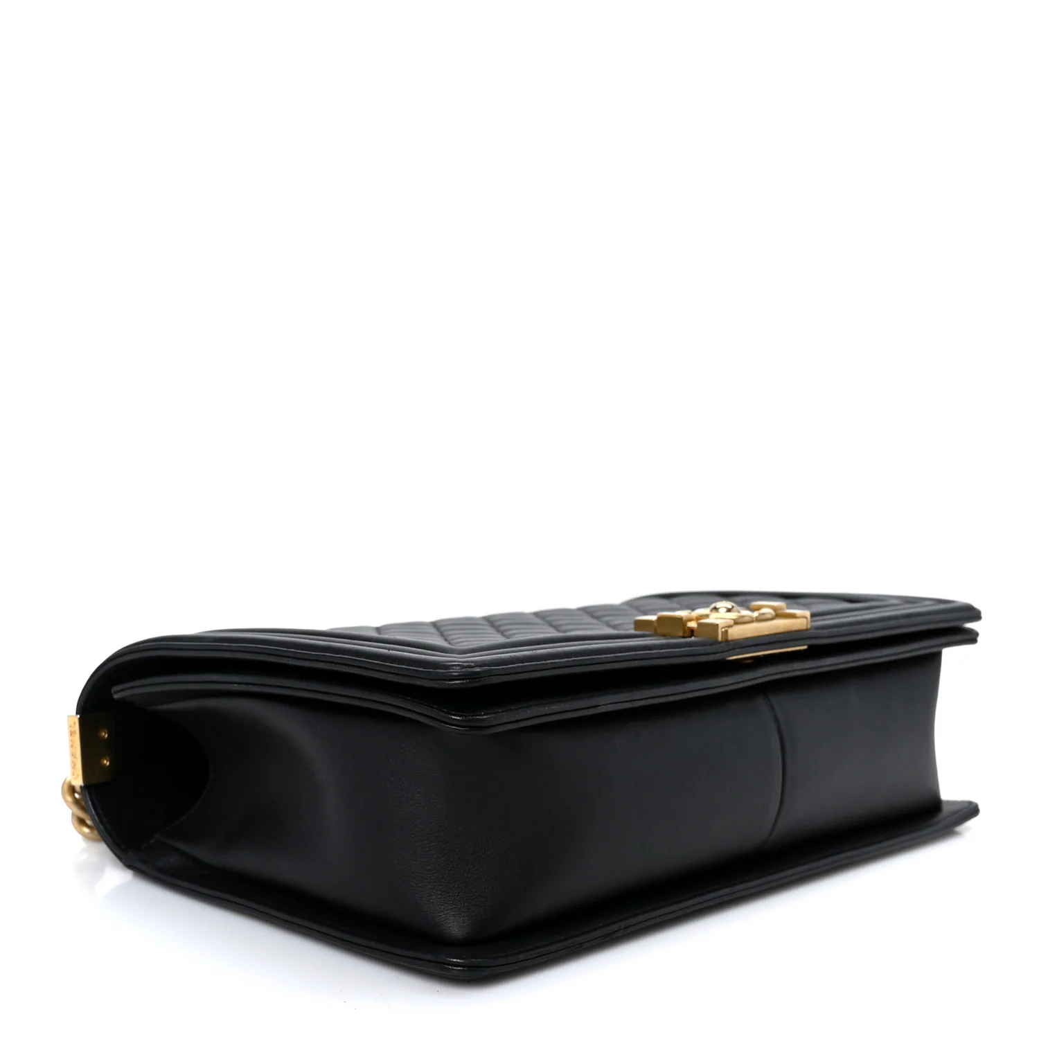 Calfskin Quilted New Medium Boy Flap Black - Top Club