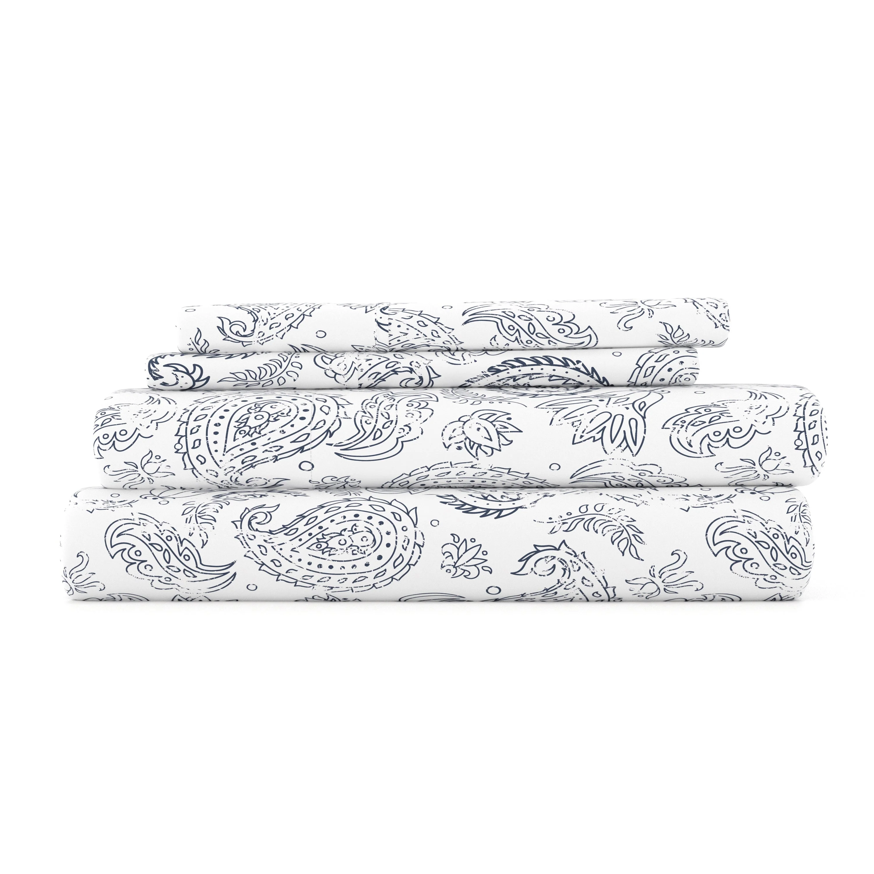 Coarse Paisley Pattern 4-Piece Sheet Set (Sale)