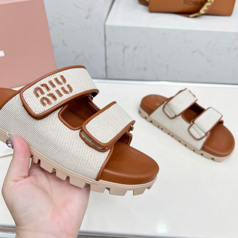 MiuMiu Canvas slides - Top Club