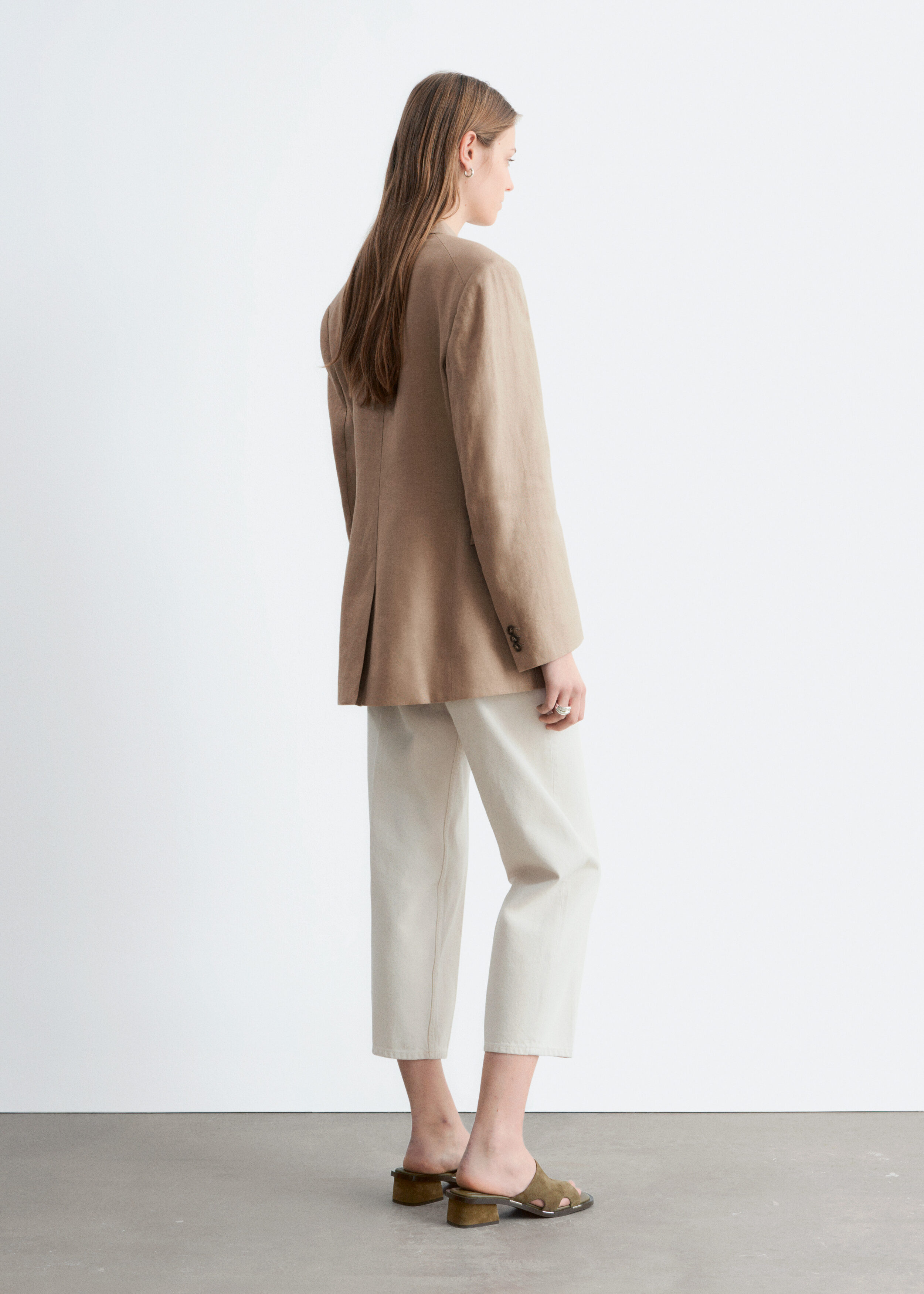 & Other Stories TAPERED LINEN BLAZER