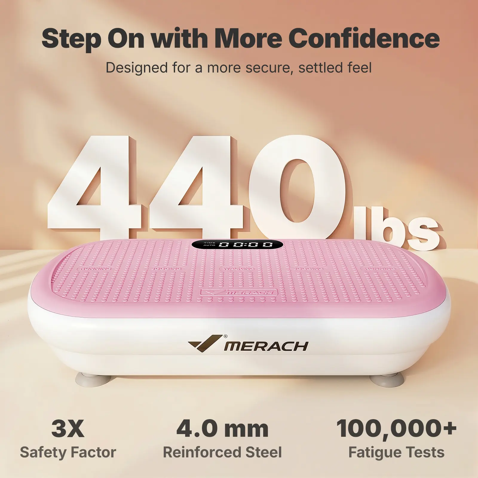 Merach High-Power Vibration Plate Exercise Machine, 440lbs Weight Capacity, Bluetooth Remote Control, 4 Workout Modes for Home Gym Fitness Equipment Summervibes