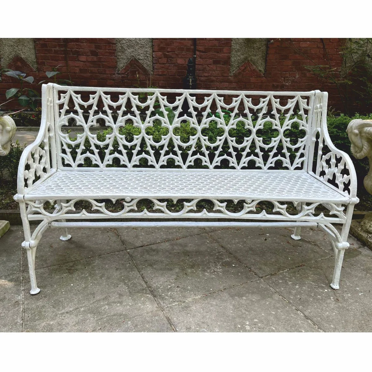 Art Nouveau garden bench white 137 cm - Baroque & Art Nouveau garden furniture
