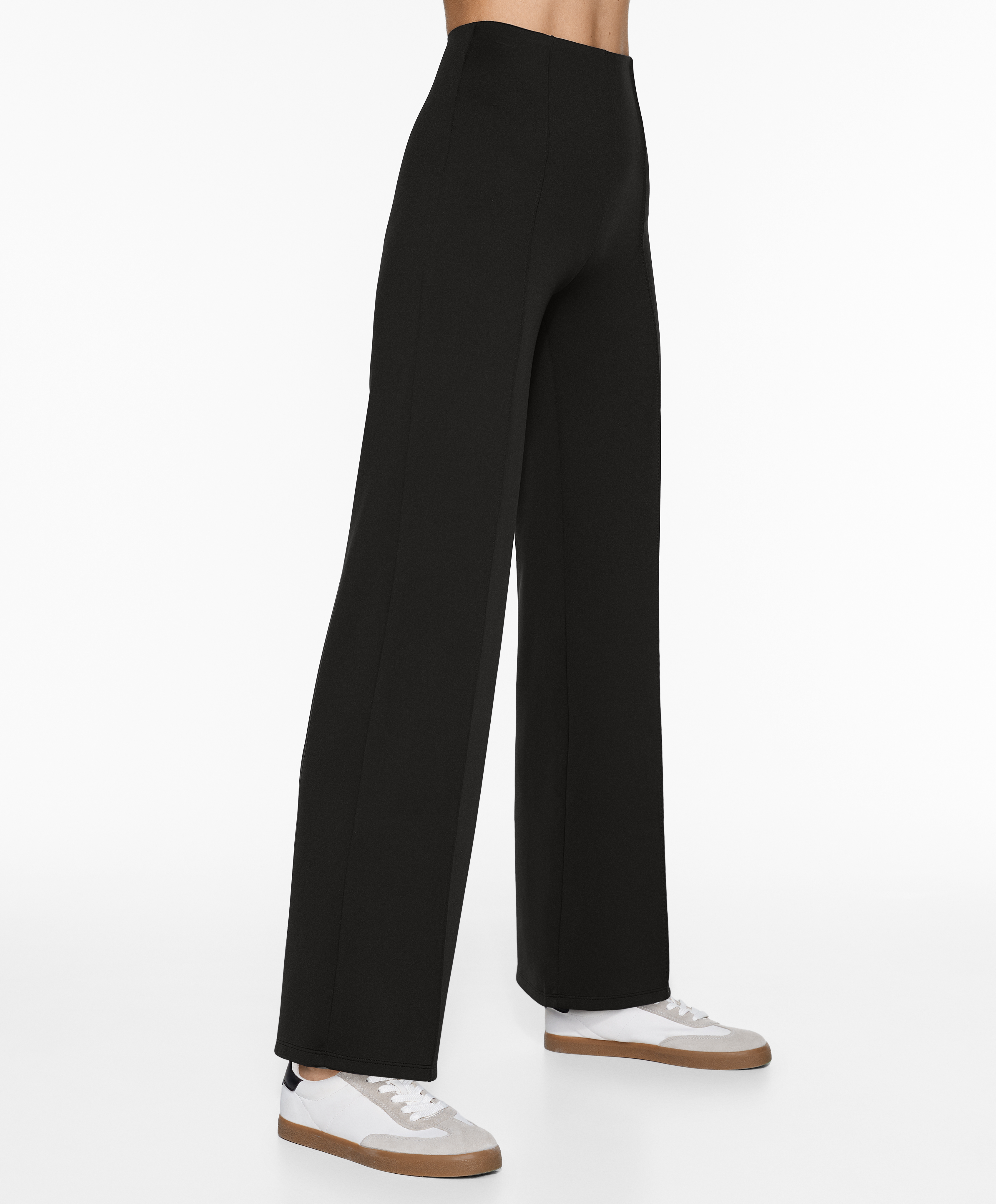 OYSHO Neoprene-effect straight-leg trousers