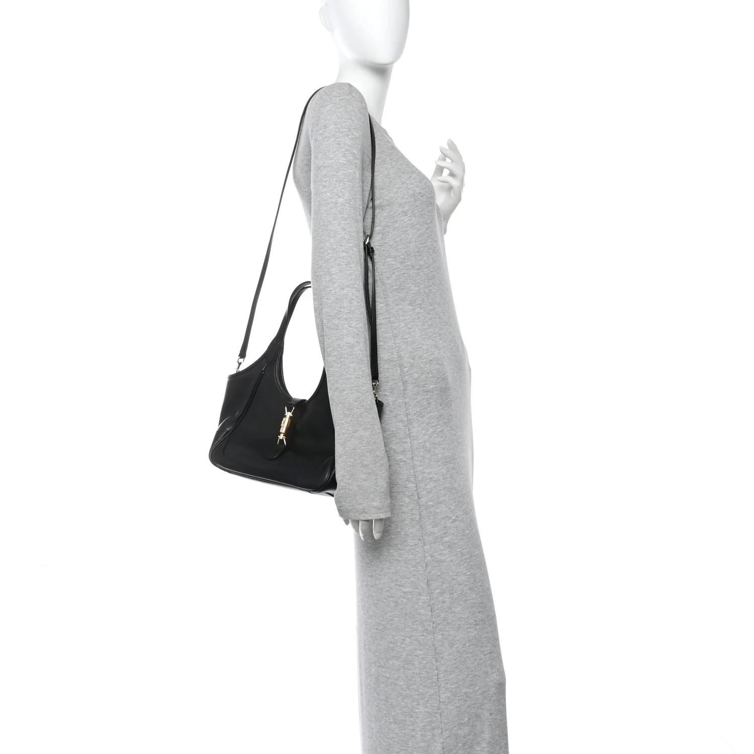 Soft Calfskin Small Mercato Tote Bag Black