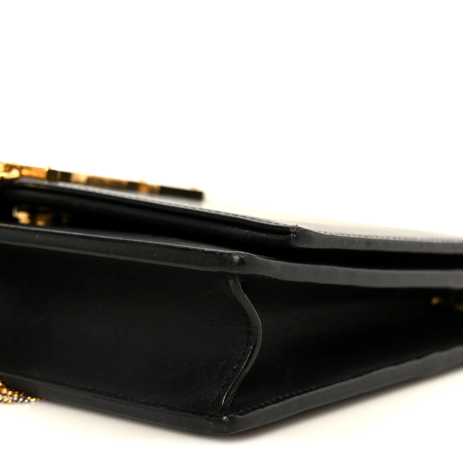 Smooth Calfskin Classic Monogram Kate Tassel Chain Wallet Black - Top Club