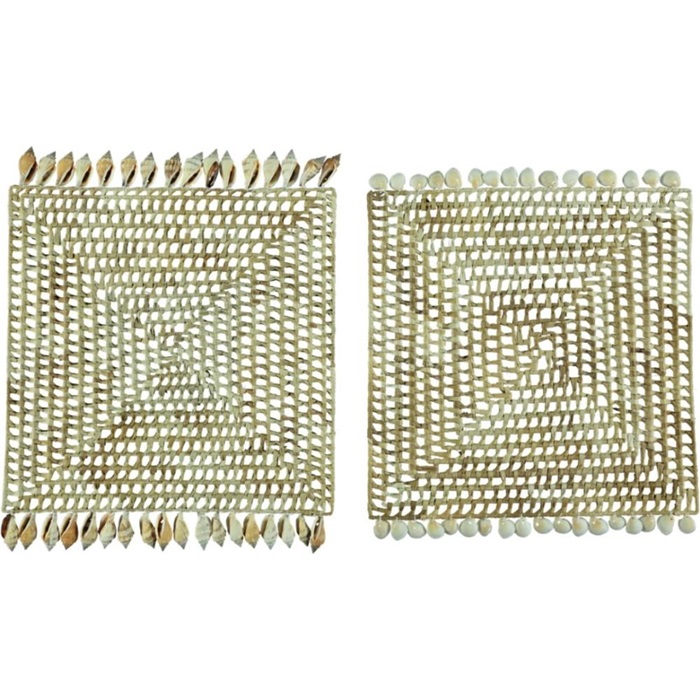 Placemat schelpen (2 stuks) Placemat schelpen kleine schelpen (2 stuks)