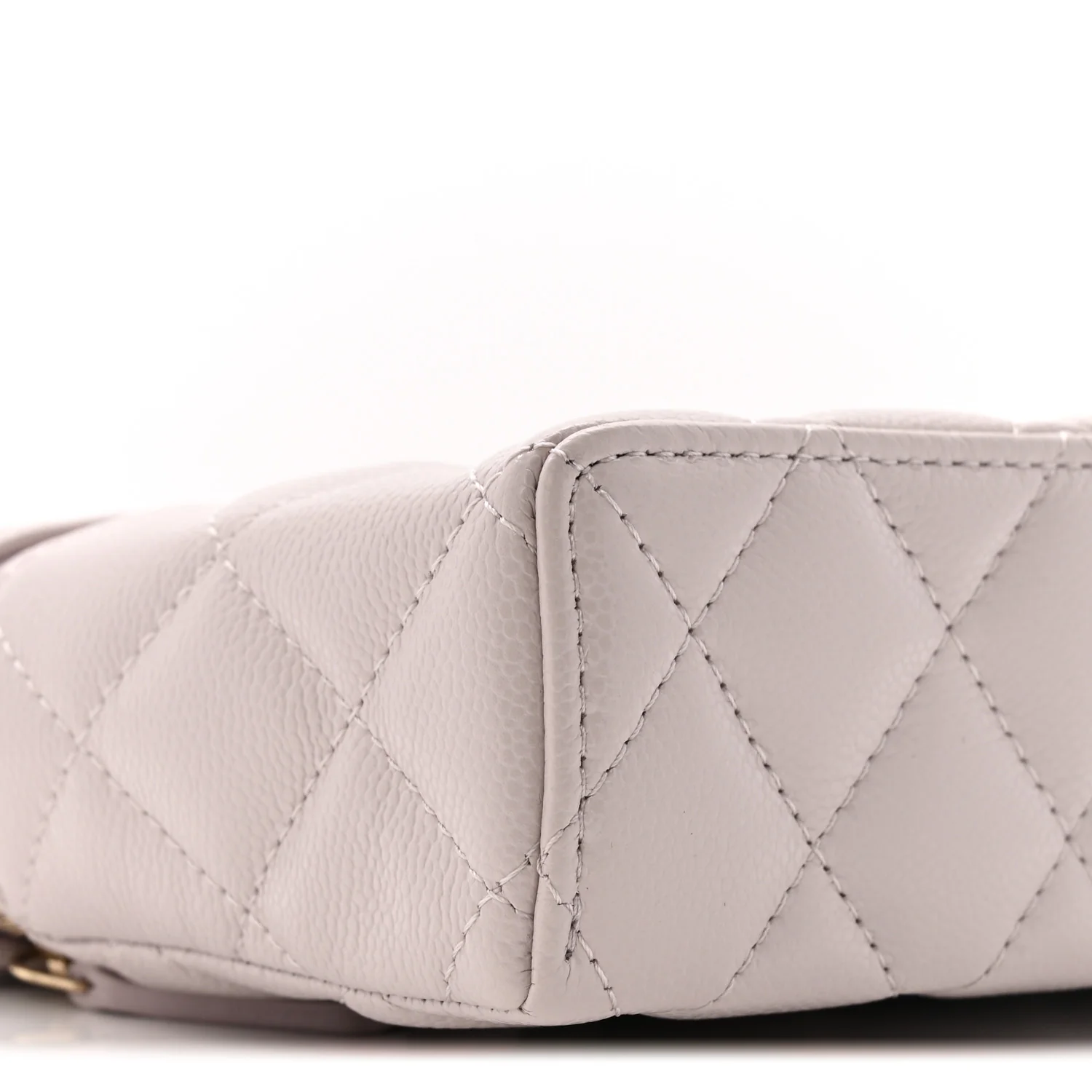 Caviar Quilted Top Handle Slim Vanity With Chain Light Purple - Top Club