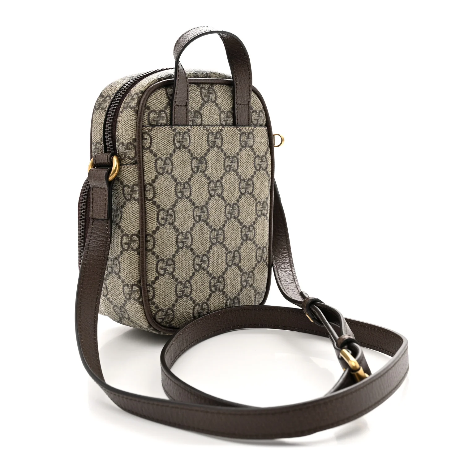GG Supreme Monogram Web Mini Ophidia Double Zip Messenger Bag Beige New Acero - Top Club