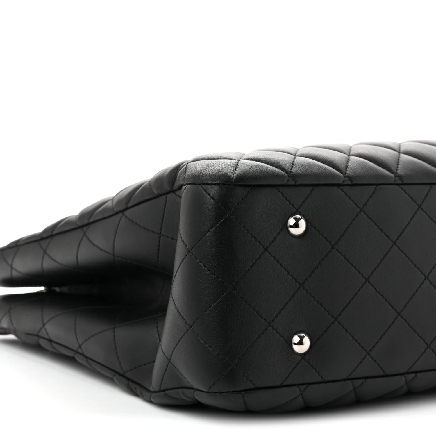 Calfskin Quilted Large Classic Shopping Tote Black - Top Club