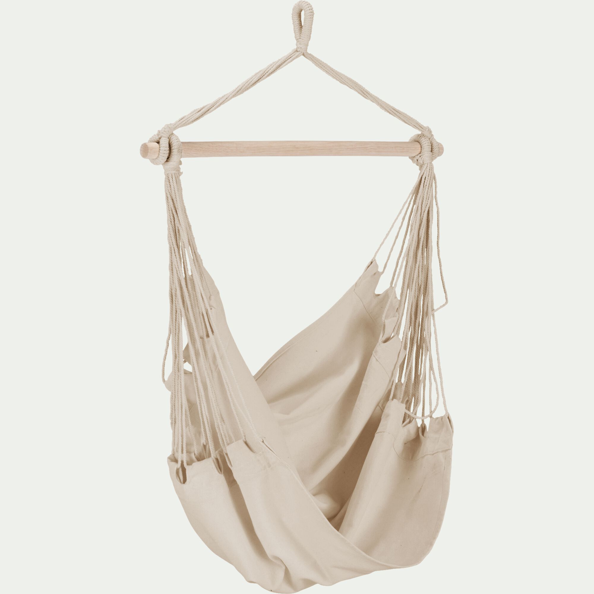 LENA - Fauteuil suspendu en polycoton - beige roucas