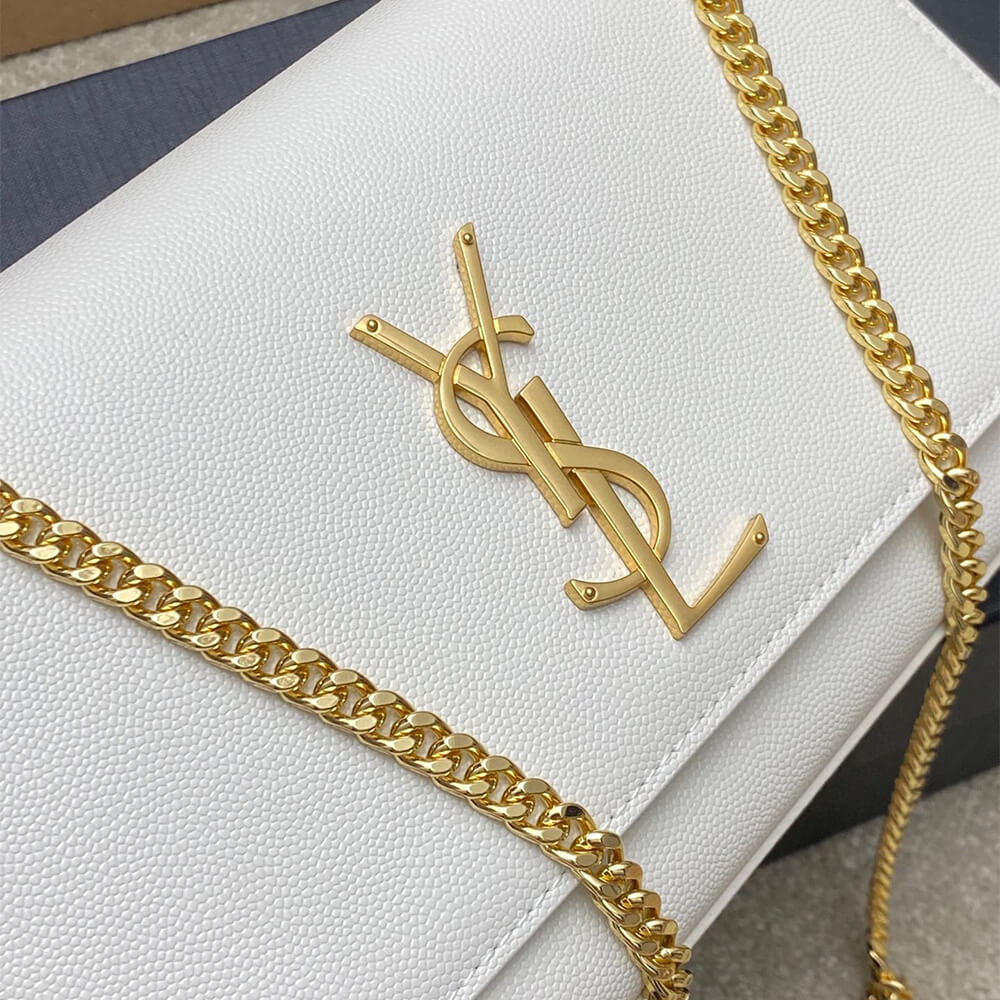 YSL kate medium in grain de poudre embossed leather - Top Club