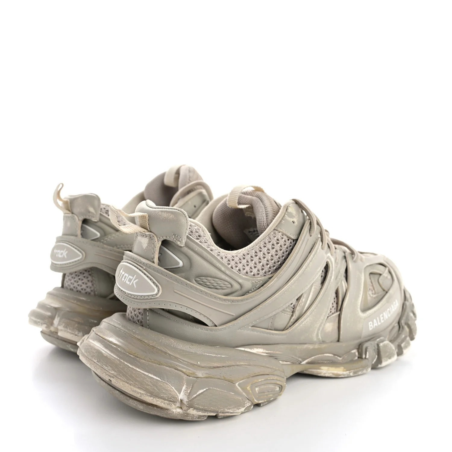 Mesh Rubber Womens Track Sneakers 40 Balenciaga Grey - Top Club