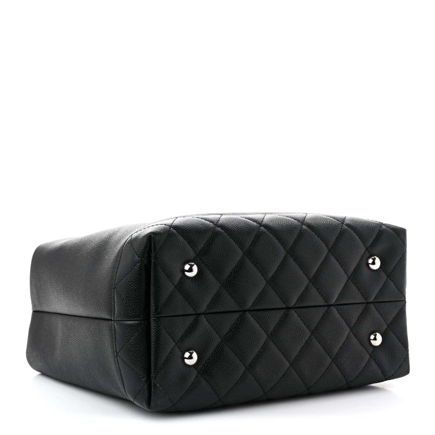 Soft Caviar CC Medium Top Handle Tote Black - Top Club