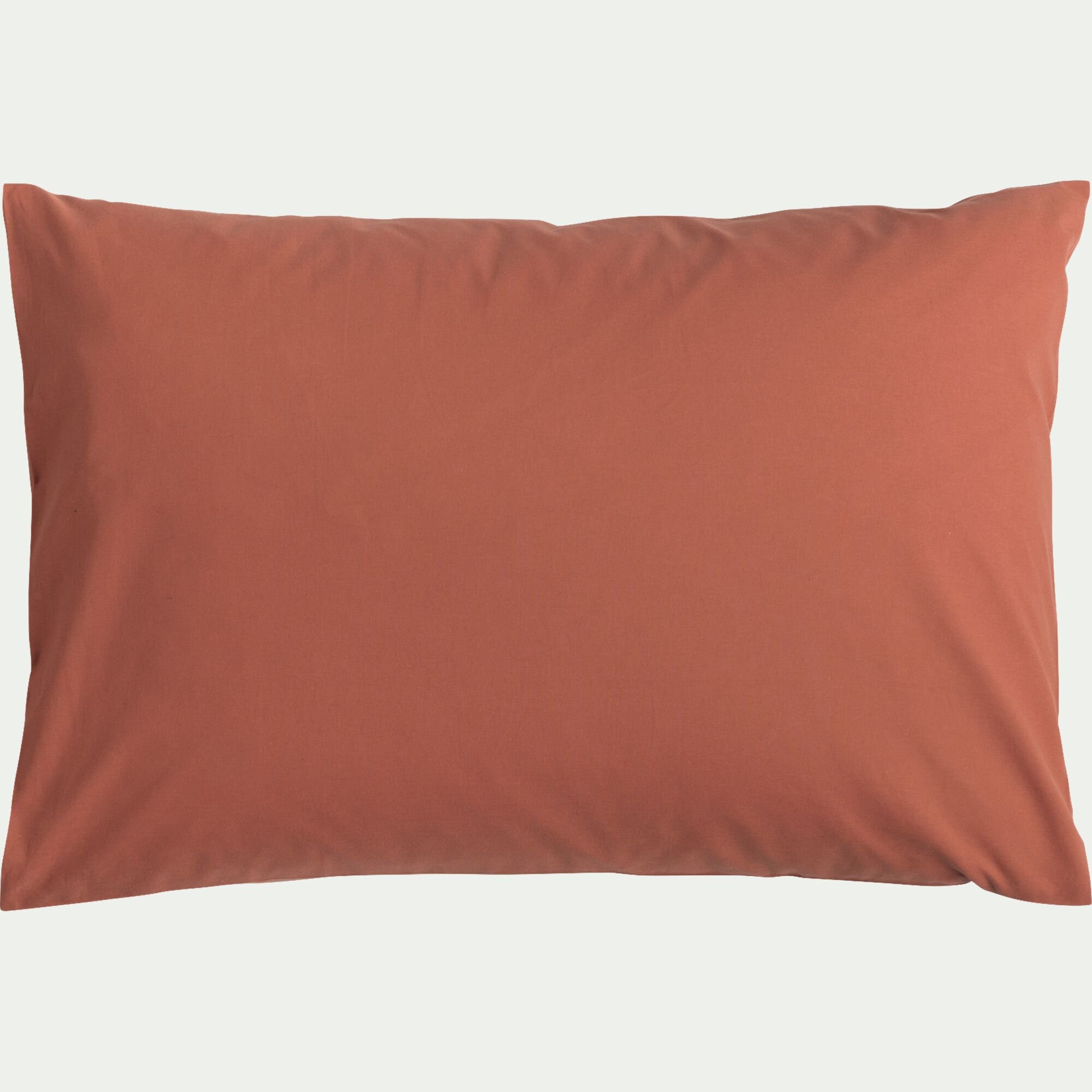 EOLI - Lot de 2 taies d'oreiller en coton 50x70cm - terracotta