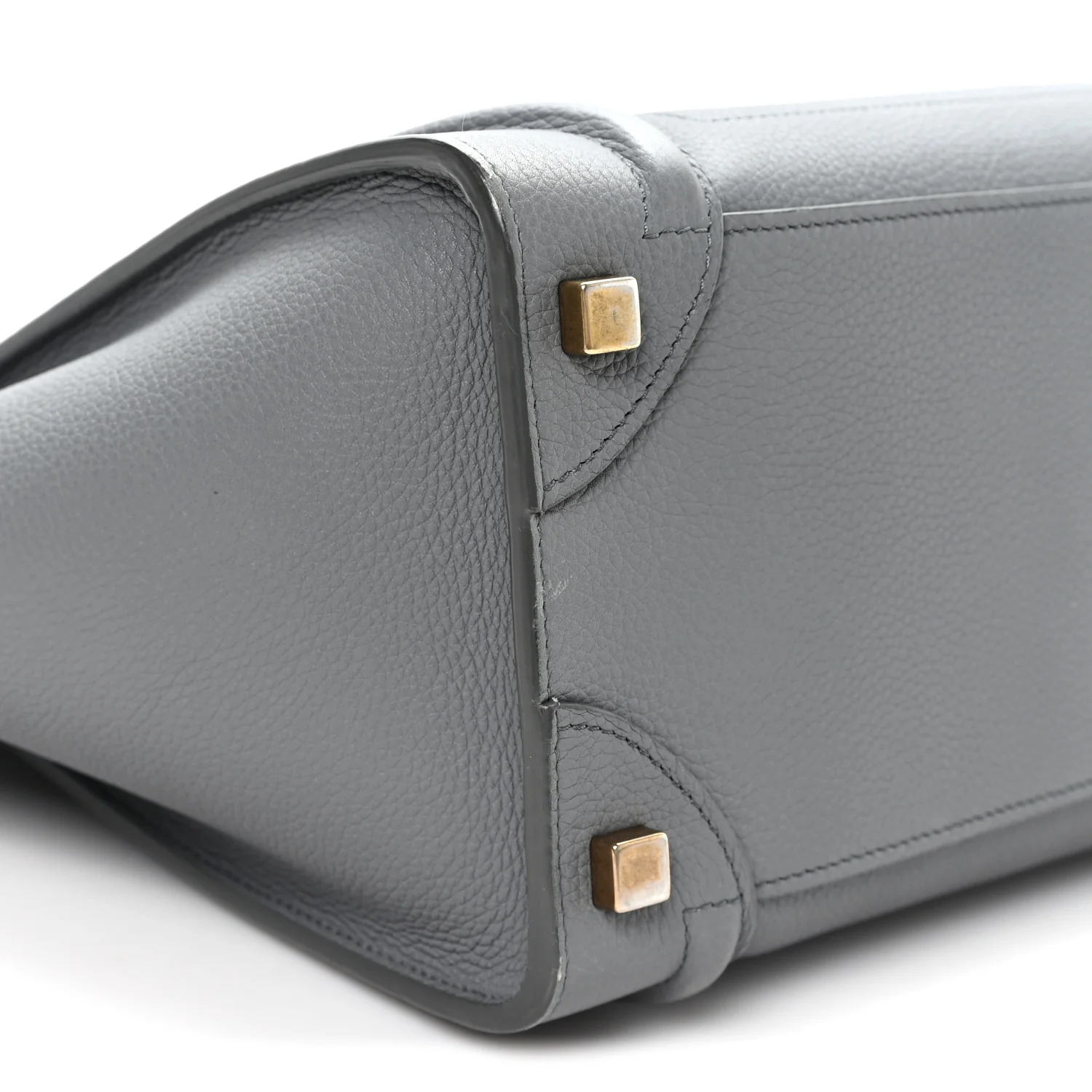 Baby Drummed Calfskin Micro Luggage Kohl - Top Club