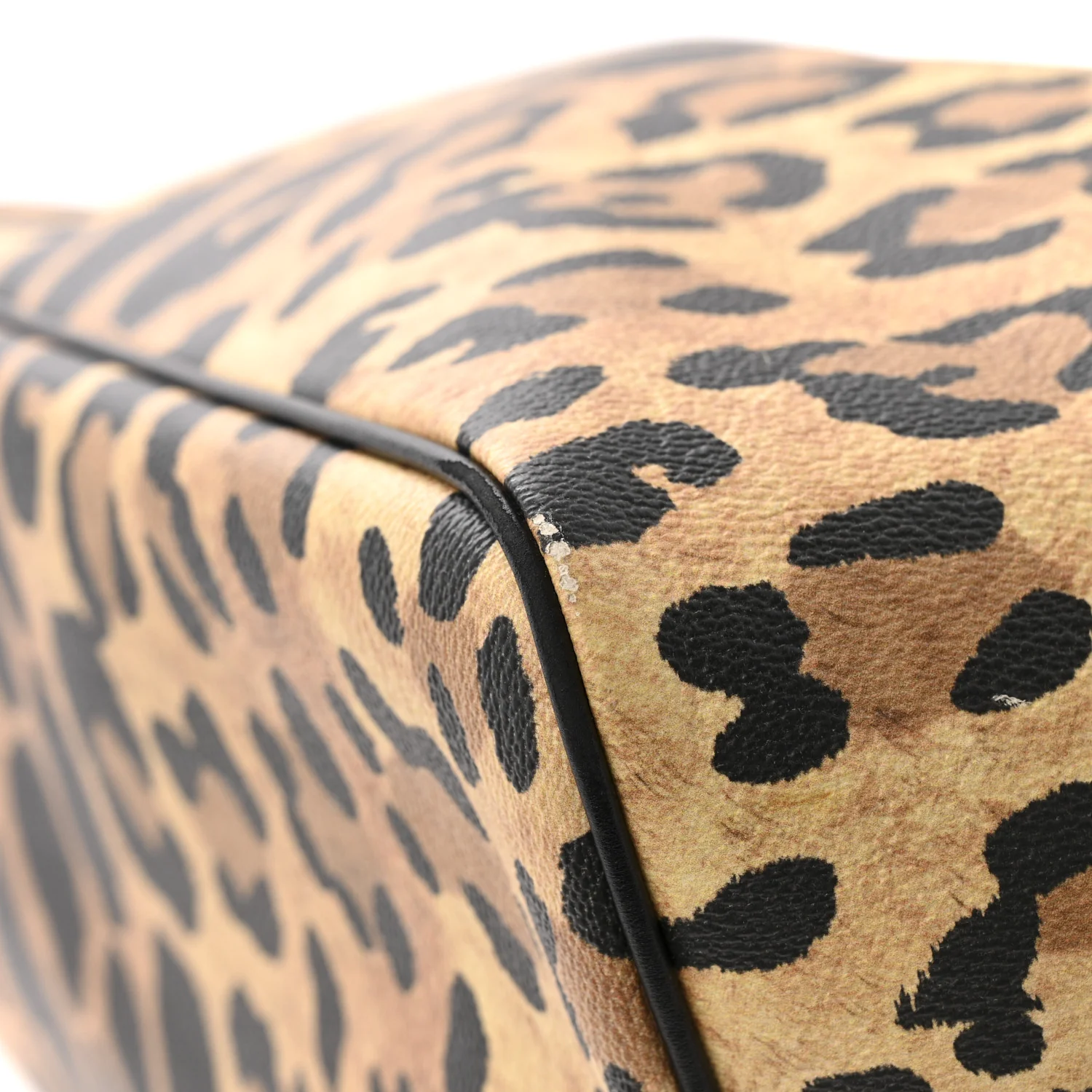 Textured Coated Canvas Leopard Print Large Antigona Tote - Top Club