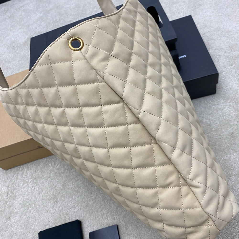 YSL ICARE maxi shopping bag in quilted nubuck suede(HIGH-END GRADE) - Top Club