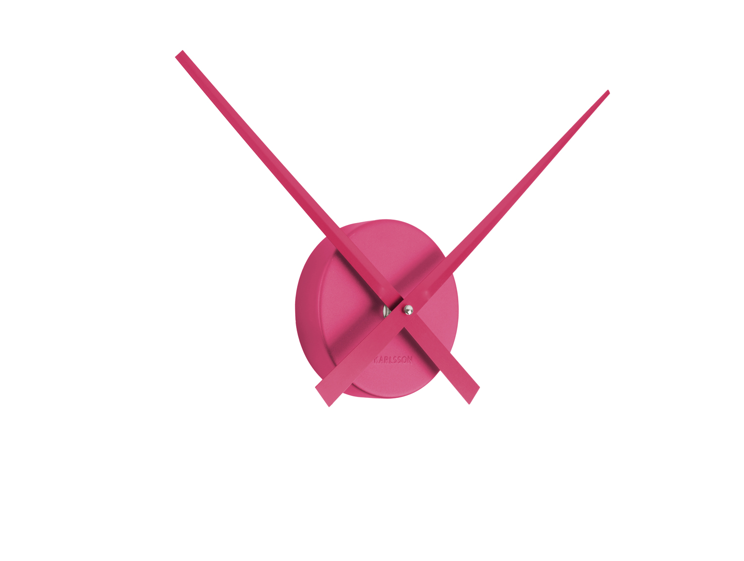 Wall clock Little Big Time Mini metallic dark pink