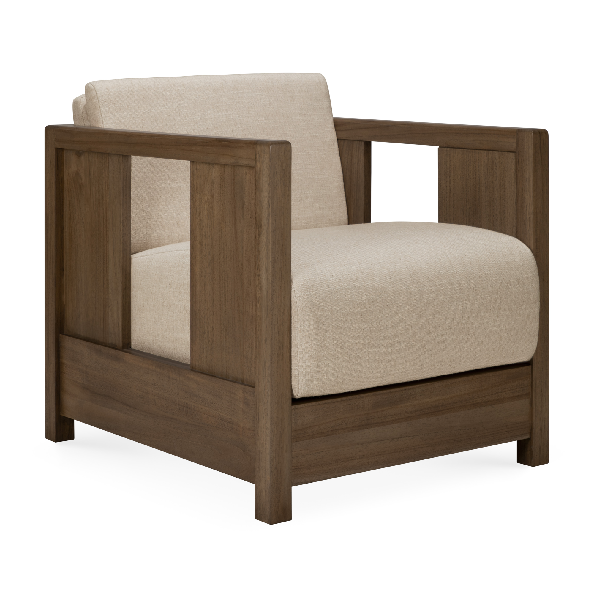 Fauteuil Roan teak wild brown flax