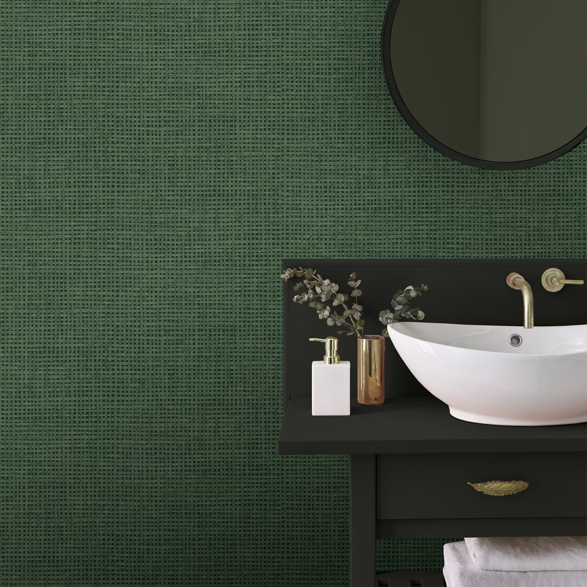 Graham & Brown - Vliesbehang Rustic Weft Palm - 10mx52cm