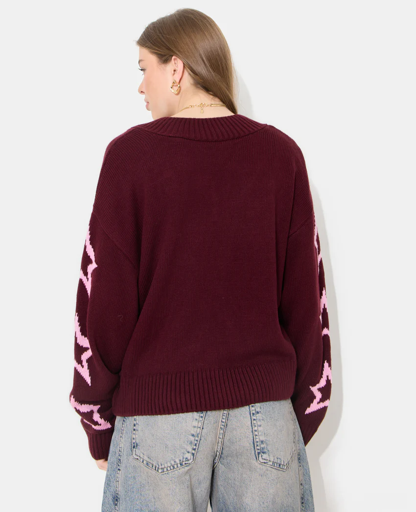 Pimkie Pull col V avec étoiles