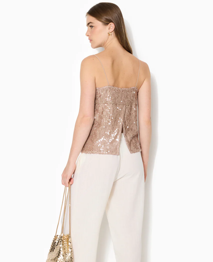 Pimkie Top dos ouvert en maille ajourée avec sequins