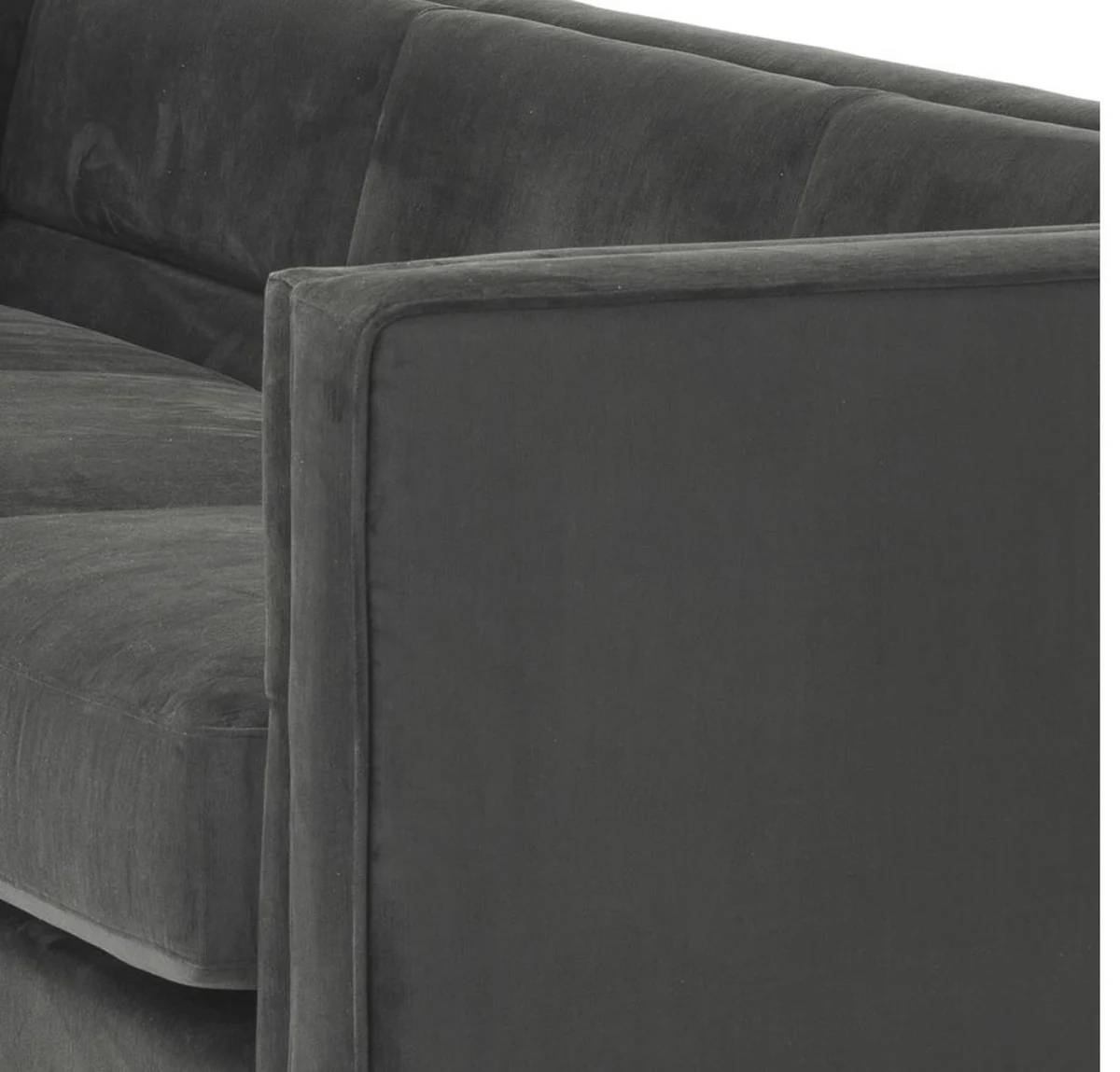 Luxury 3-seater sofa anthracite gray 231 x 86 x H. 73.5 cm - Luxury living room sofa