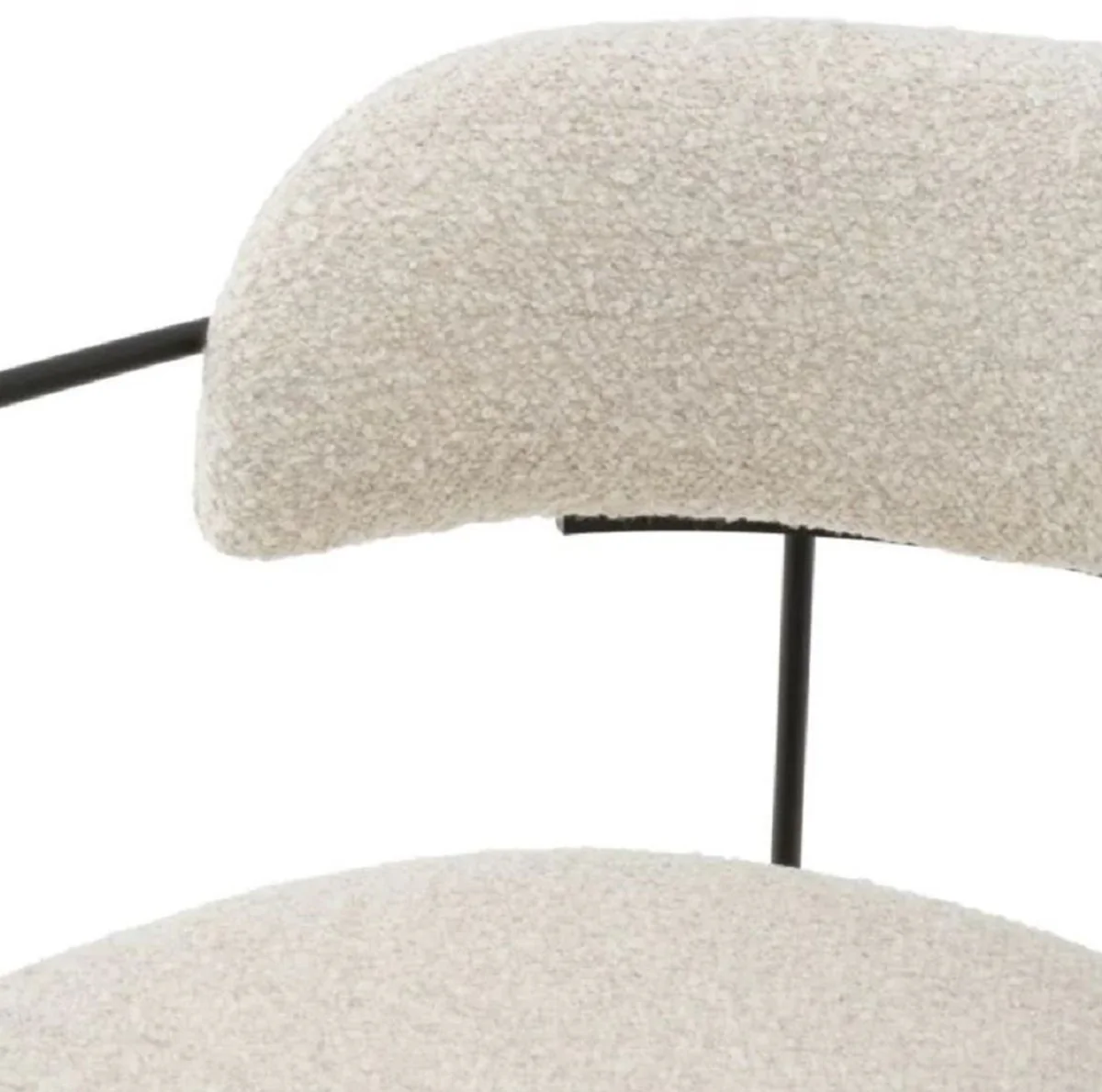 Luxury dining room chair with armrests white / black H. 75 cm