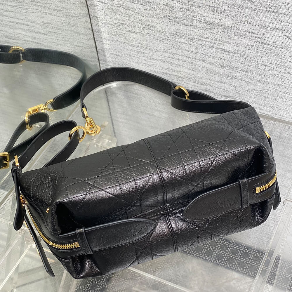 Small D-Journey Bag in Shiny Goatskin(HIGH-END GRADE) - Top Club