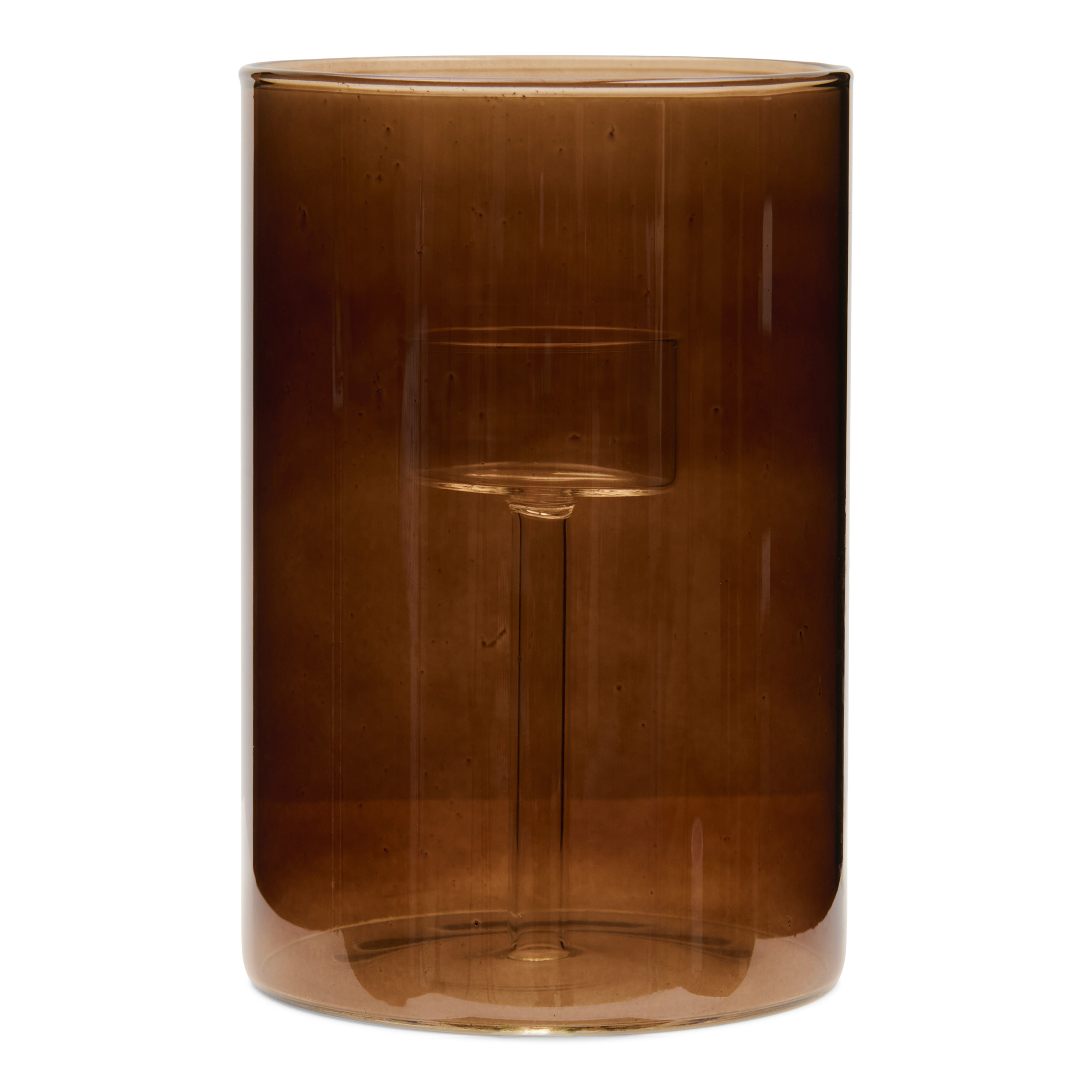 Waxinelichthouder Sia brown H15 cm