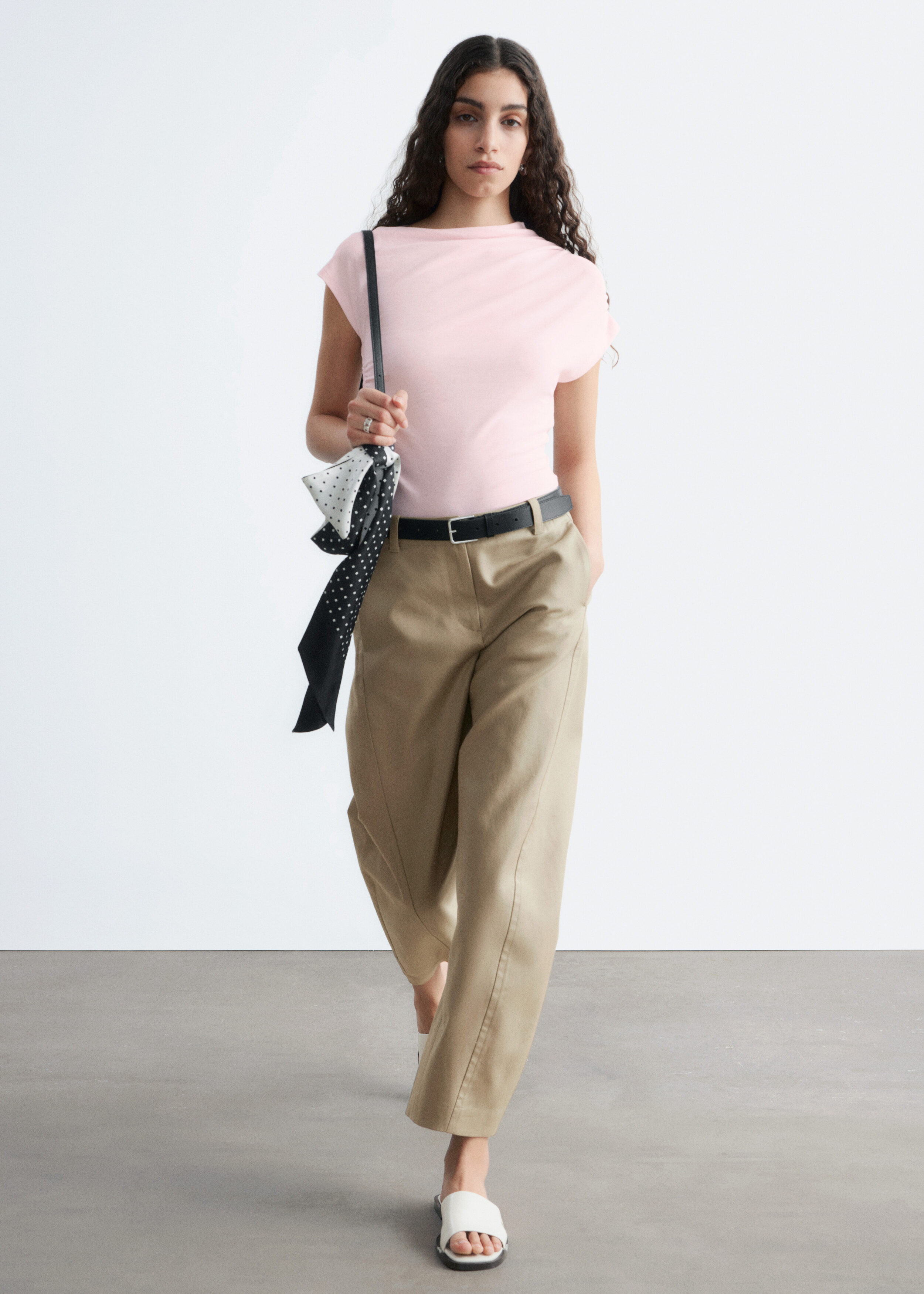 & Other Stories BARREL-LEG COTTON TWILL TROUSERS