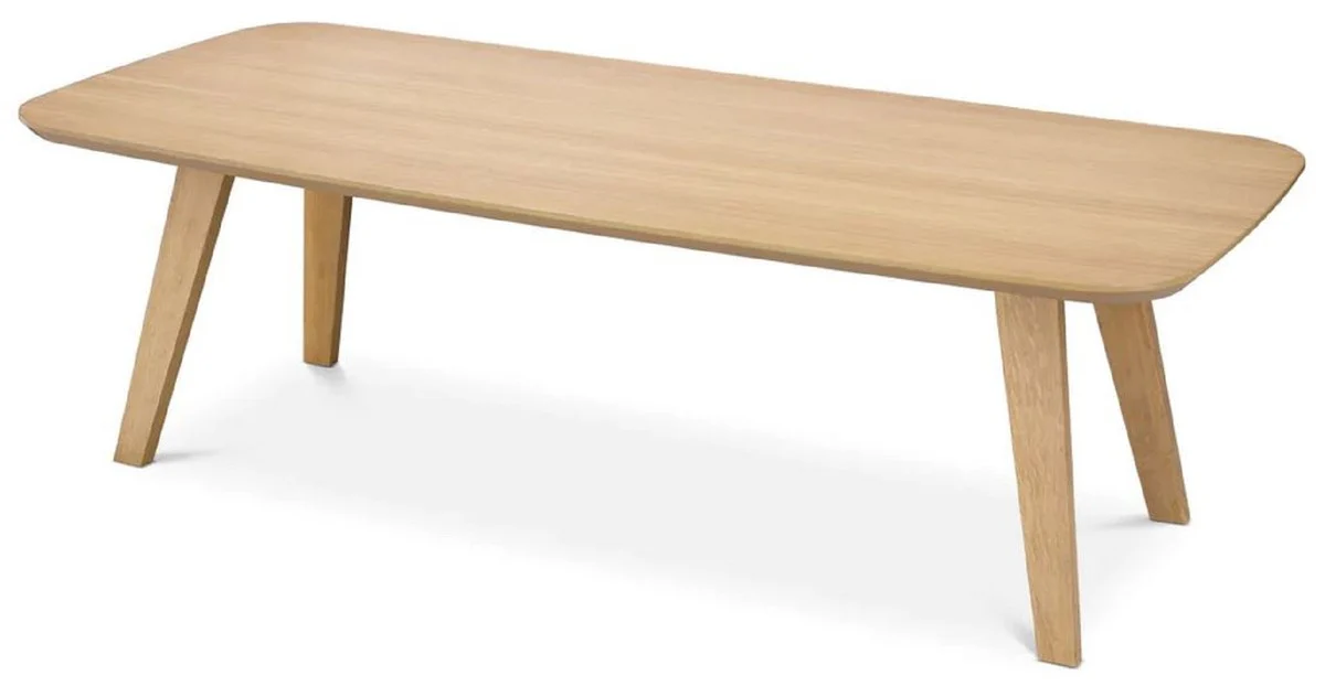 Luxury dining table natural colors 245 x 109.5 x H. 77 cm - Rectangular solid wood kitchen table - Dining room furniture - Kitchen furniture - Luxury furniture - Luxury furnishings