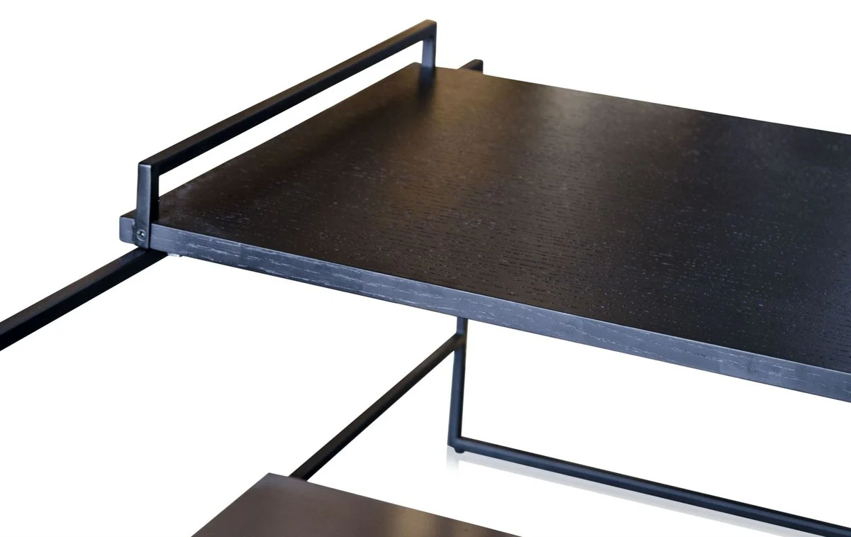 Luxury coffee table black 100 x 100 x H. 39.5 cm - designer living room table
