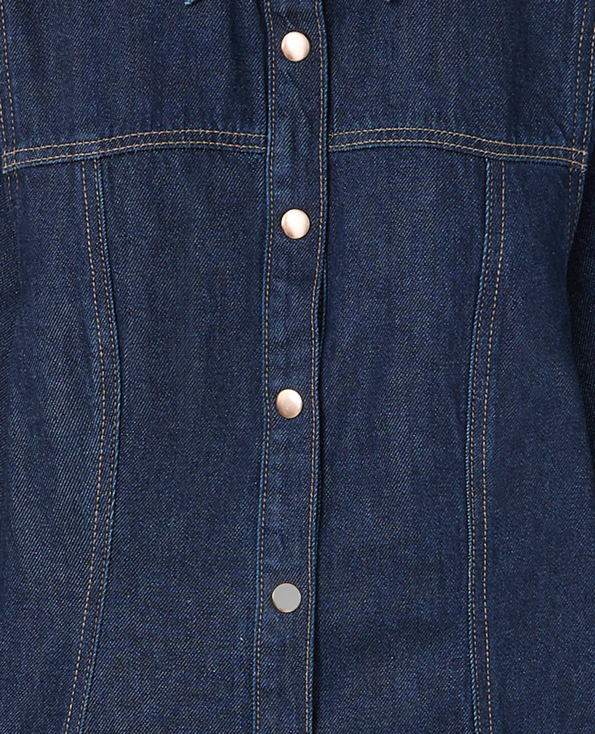 Pimkie Robe en jean courte évasée et boutonnée