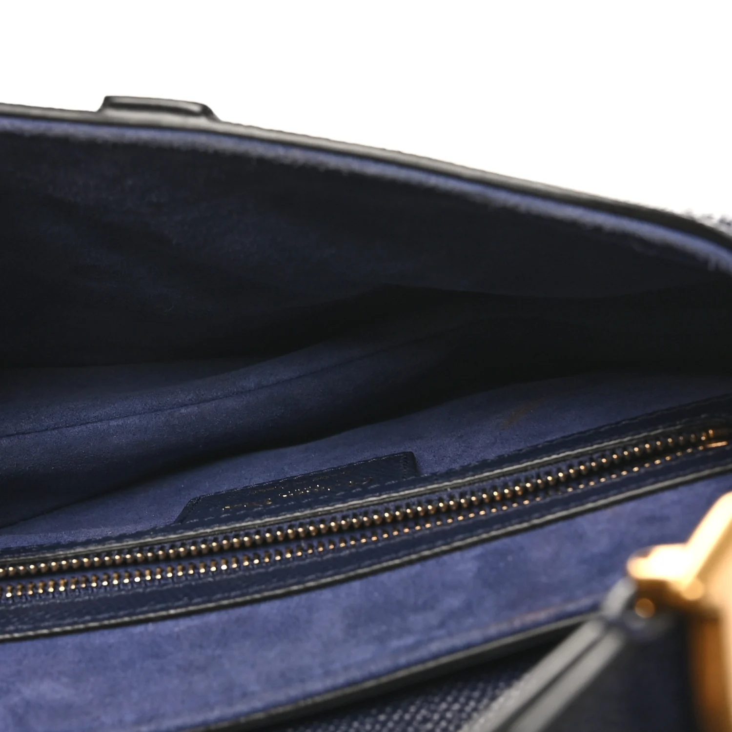 Grained Calfskin Saddle Bag Navy - Top Club