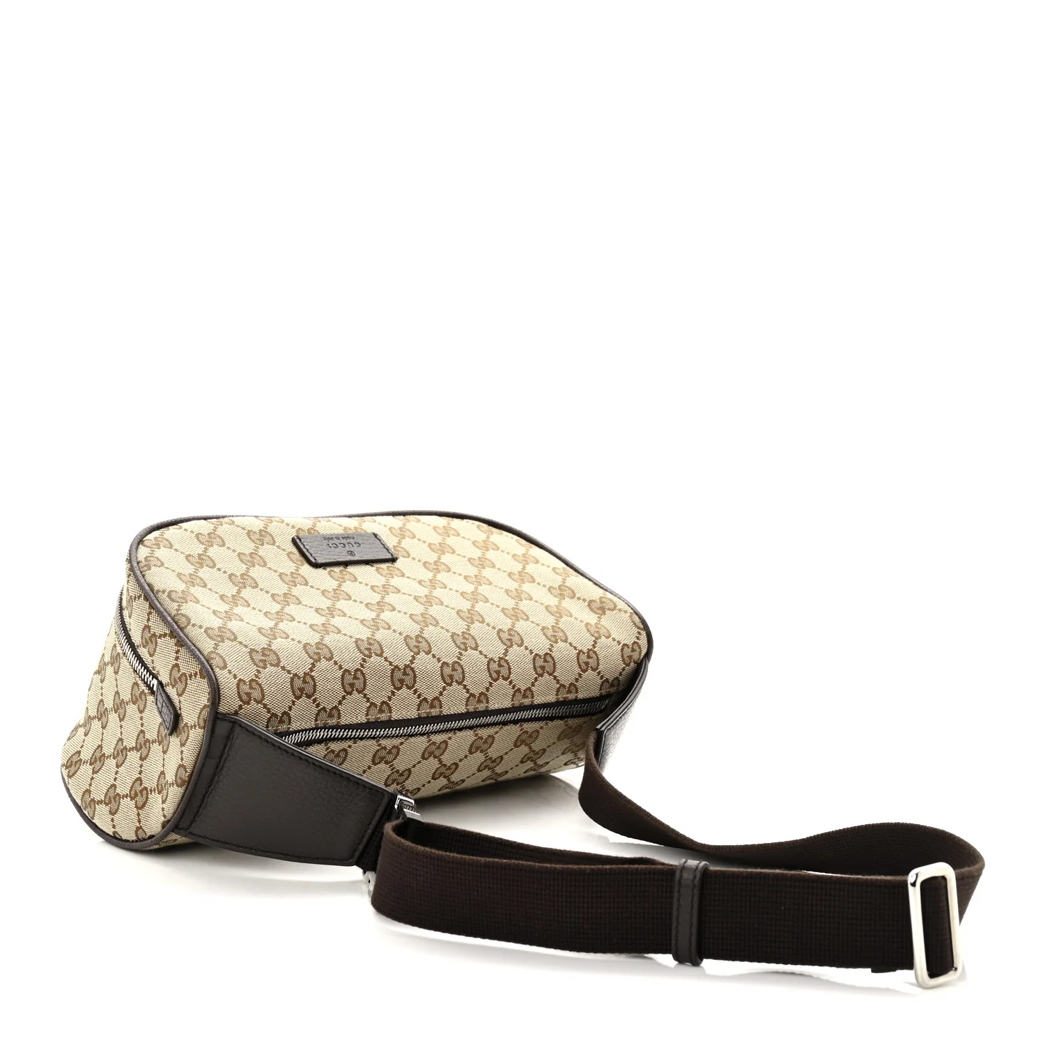 Monogram Dollar Calfskin Waist Pouch Beige Ebony Testa di Moro Marrone Scuro - Top Club