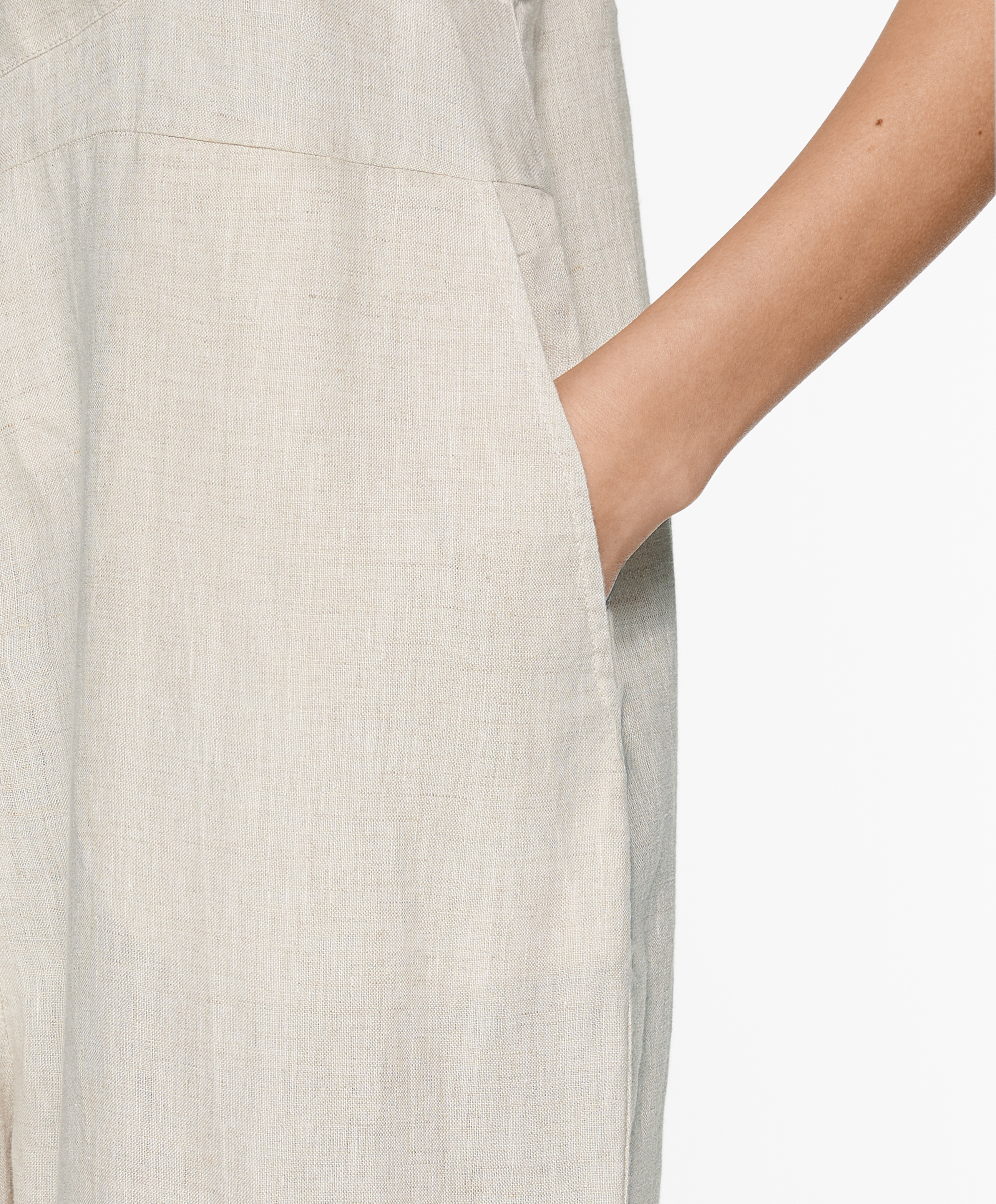 OYSHO 100% linen strappy jumpsuit