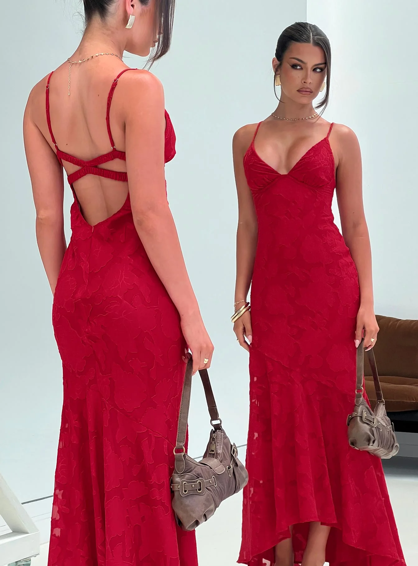 Cyrene Maxi Dress Red