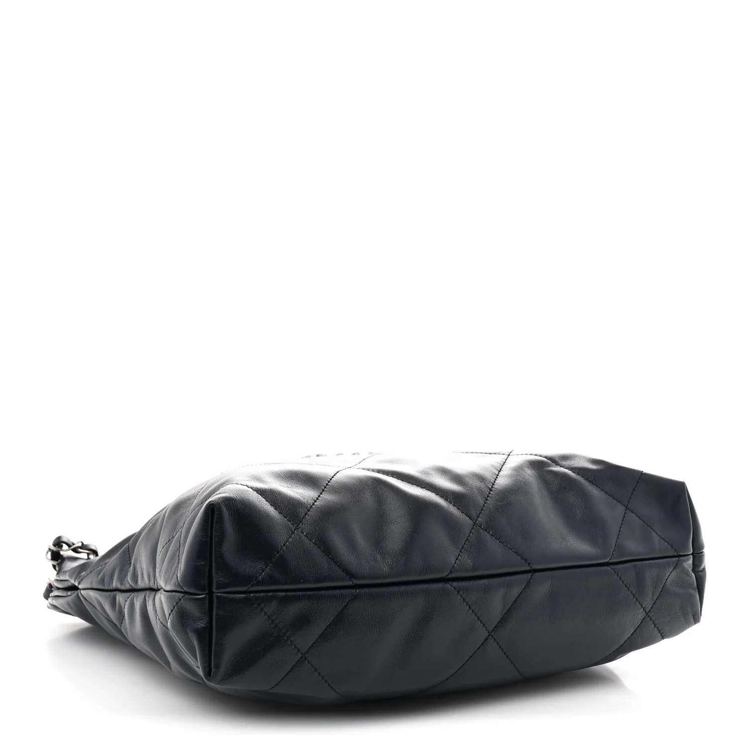 Shiny Calfskin Quilted Small Chanel 22 Navy - Top Club