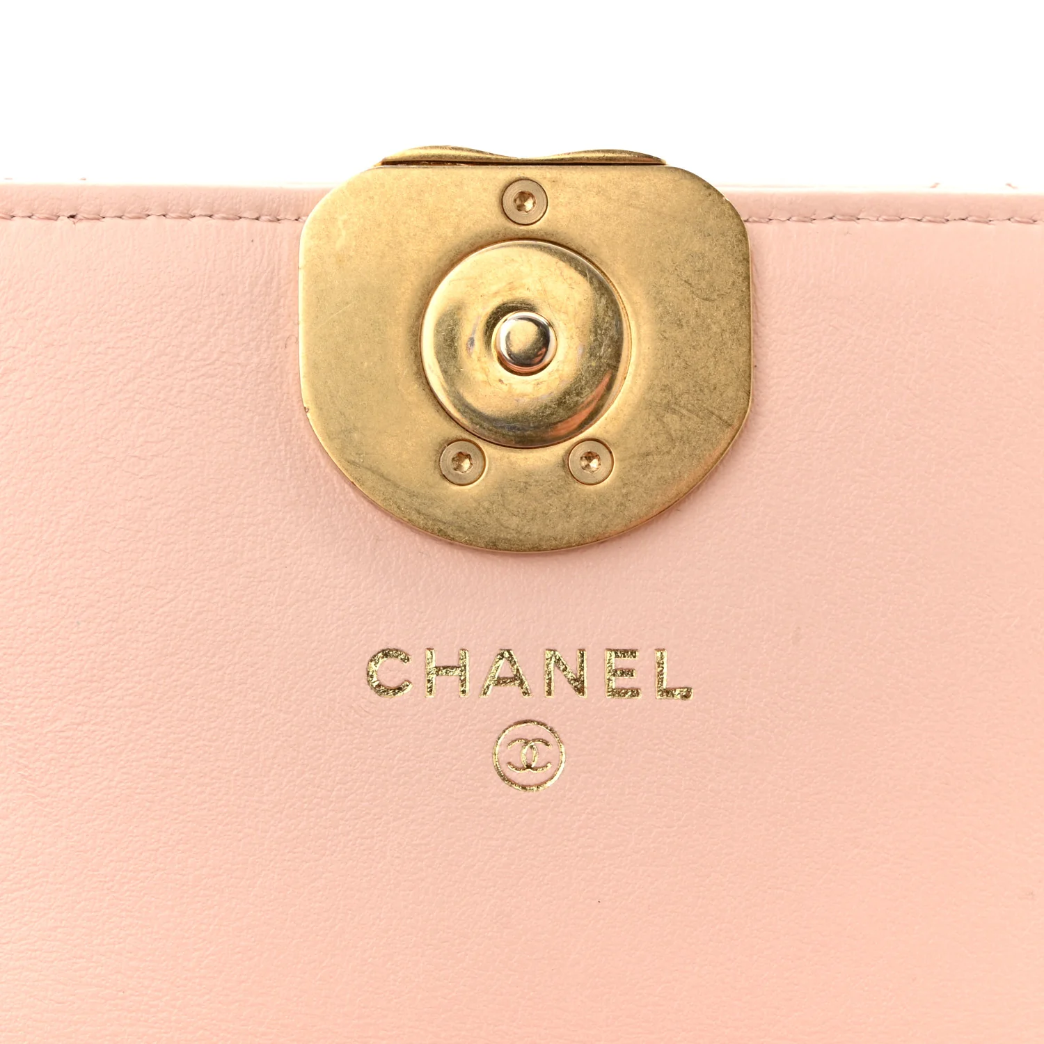 Crumpled Calfskin Quilted Braided CC Mini Flap Light Pink - Top Club