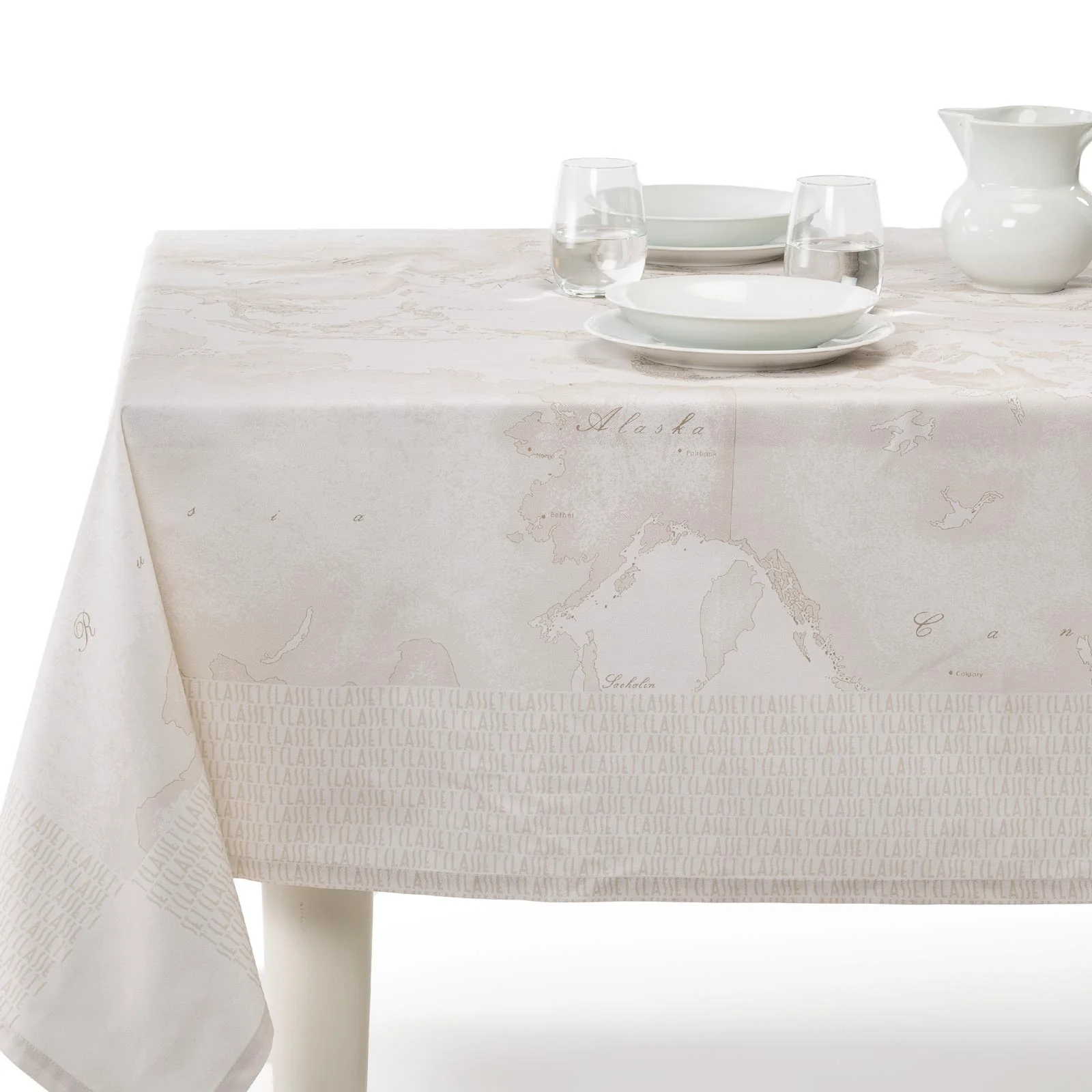 Tovaglia In Cotone Geo White Cm. 150X150 Unica Alviero Martini 1A Classe