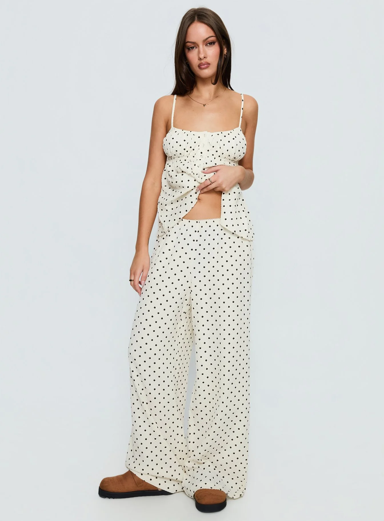 Cassini Set White Polka