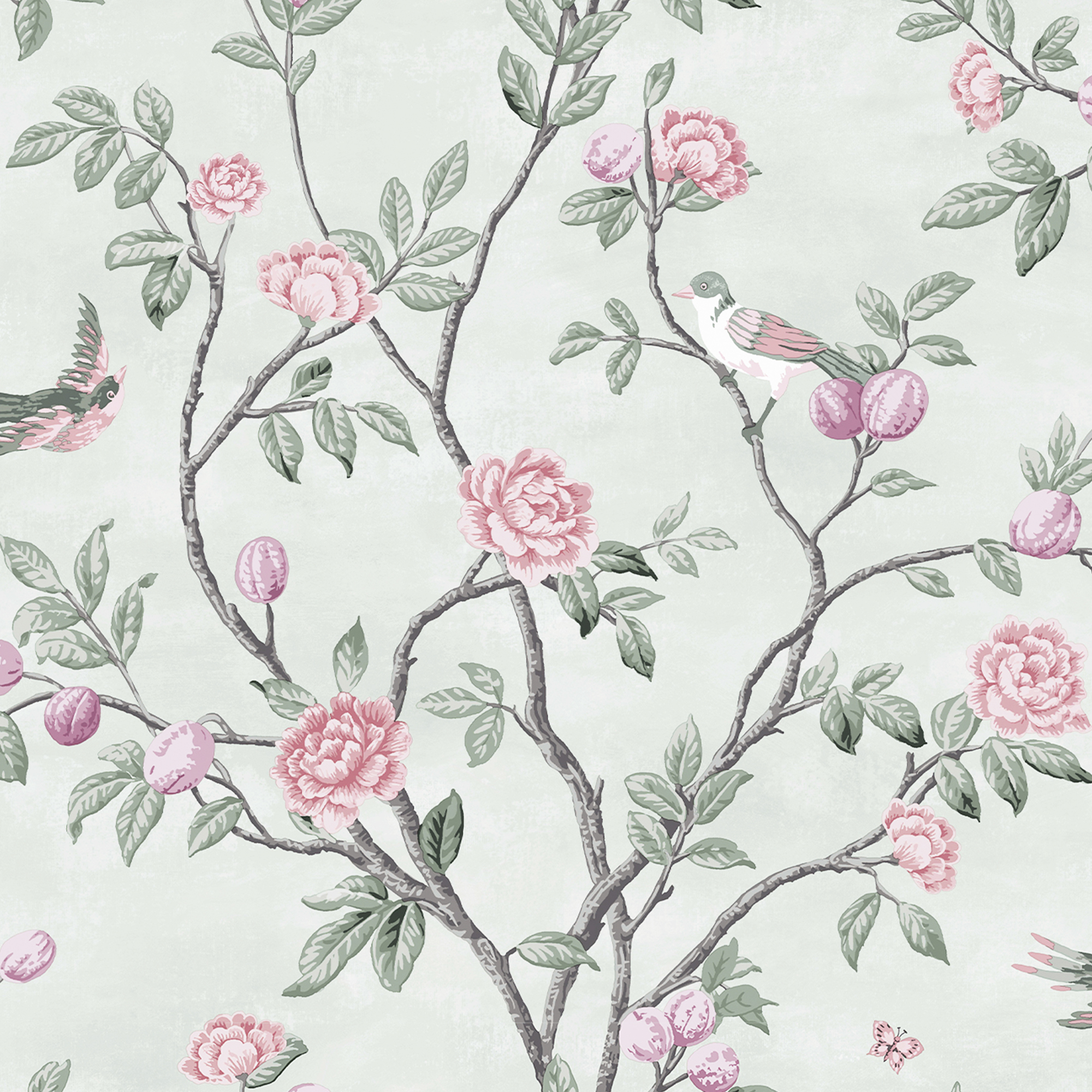 Vliesbehang eglantine eau de nil