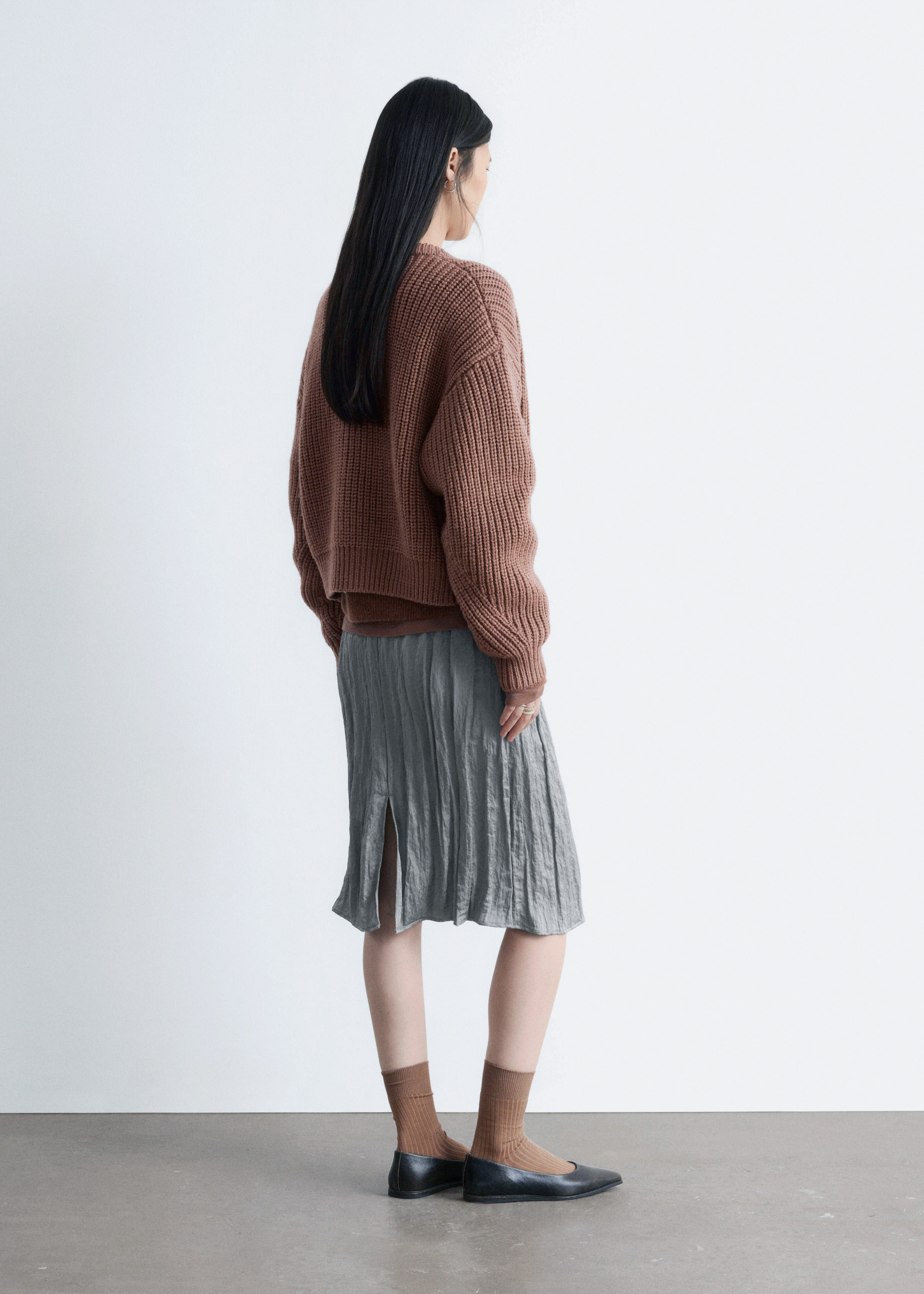 & Other Stories KNITTED WOOL BOMBER JACKET